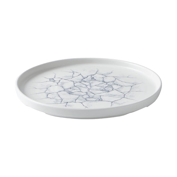 Light Gray Churchill Studio Prints Kintsugi Pearl Walled Plates Grey 260mm (Pack of 6)