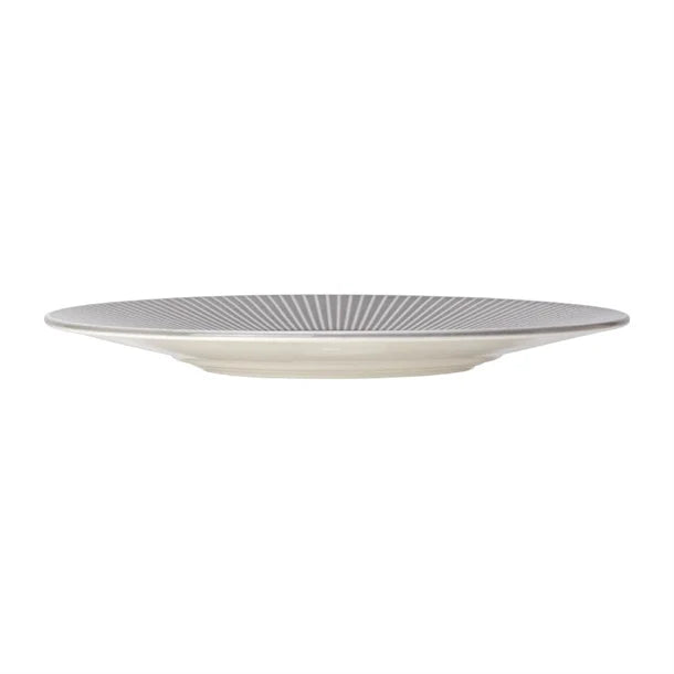 Gray Steelite Willow Mist Gourmet Plates Medium Well Grey 285mm (Pack of 6)