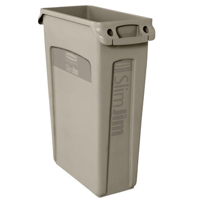 Rosy Brown Rubbermaid Slim Jim With Venting Channels 87 L - Beige