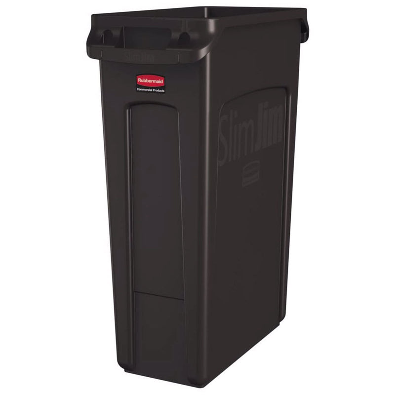 Dark Slate Gray Rubbermaid Slim Jim With Venting Channels 87L - Brown