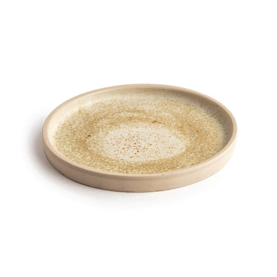 Tan Olympia Canvas Flat Round Plate Wheat 180mm (Pack of 6)