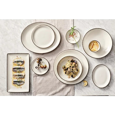 Light Gray Steelite Charcoal Dapple Coupe Plates 230mm (Pack of 24)