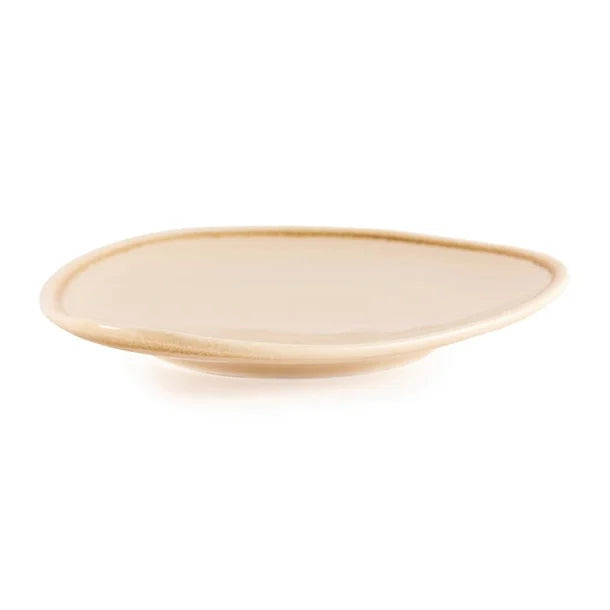 Bisque Olympia Kiln Triangular Side Plate Sandstone 165mm (Pack of 6)
