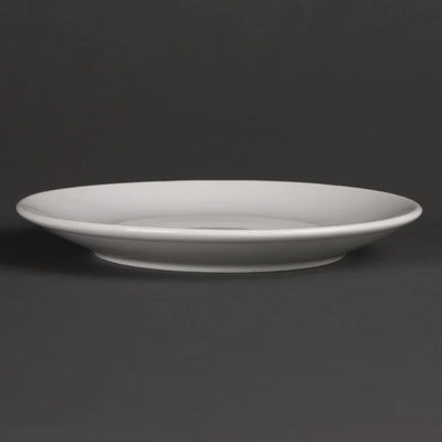 Dark Slate Gray Olympia Whiteware Coupe Plates 150mm (Pack of 12)