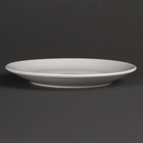 Dark Slate Gray Olympia Whiteware Coupe Plates 150mm (Pack of 12)