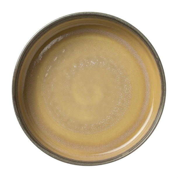 Dark Khaki Steelite Aurora Revolution Granite Round Stacking Trays 202mm (Pack of 12)