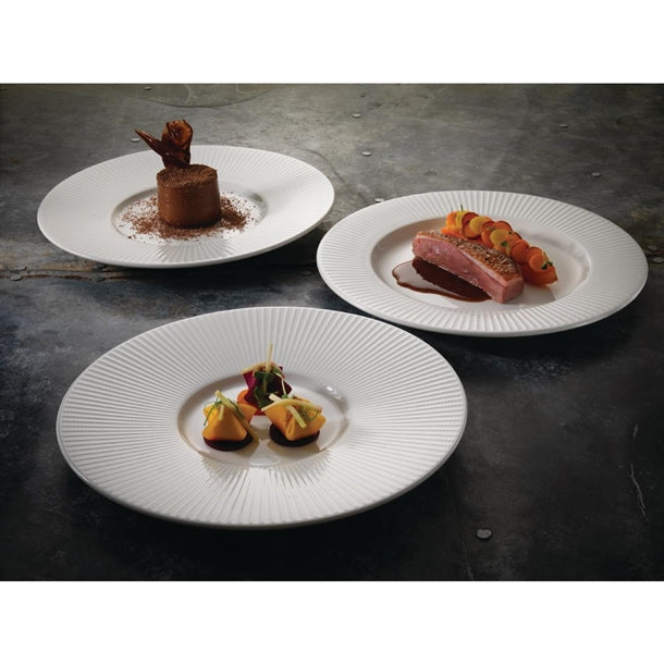 Dark Slate Gray Steelite Willow Gourmet Large Well Plate 285mm (Pack of 6)