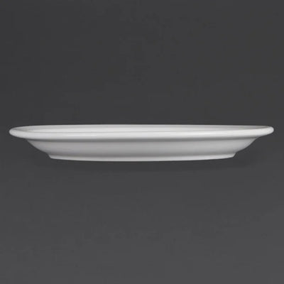 Dark Slate Gray Olympia Whiteware Narrow Rimmed Plates 230mm (Pack of 12)