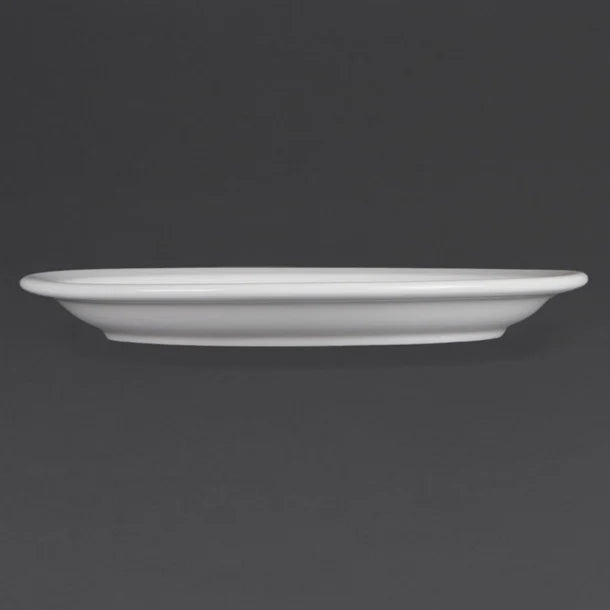 Dark Slate Gray Olympia Whiteware Narrow Rimmed Plates 230mm (Pack of 12)