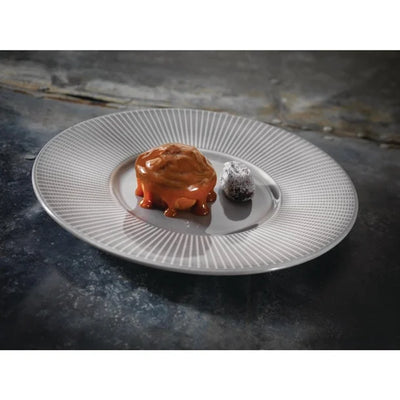 Dark Slate Gray Steelite Willow Mist Gourmet Plates Medium Well Grey 285mm (Pack of 6)