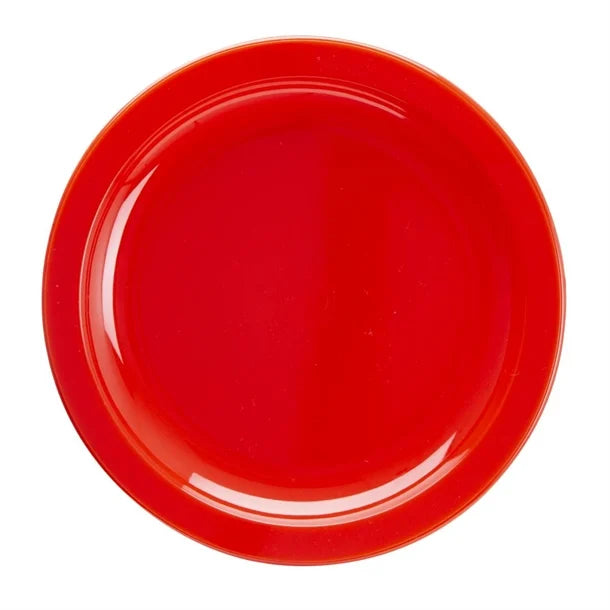 Red Olympia Kristallon Polycarbonate Plates Red 172mm (Pack of 12)