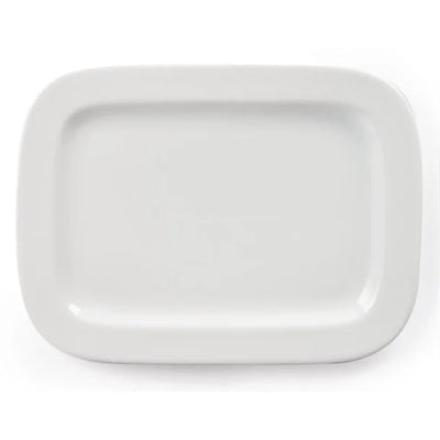 Light Gray Olympia Whiteware Rounded Rectangular Plates 230mm (Pack of 12)