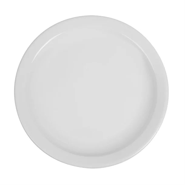 Light Gray Olympia Whiteware Narrow Rimmed Plates 250mm (Pack of 12)