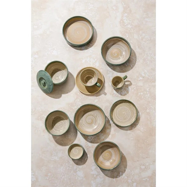 Light Gray Steelite Aurora Revolution Jade Round Stacking Trays 135mm (Pack of 12)