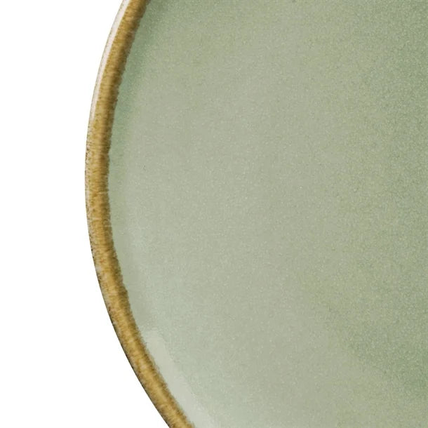 Dark Gray Olympia Kiln Moss Round Coupe Plates 178mm (Pack of 6)