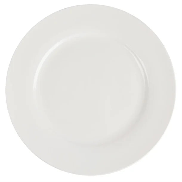 Antique White Olympia Lumina Wide Rim Round Plates 270mm (Pack of 4)