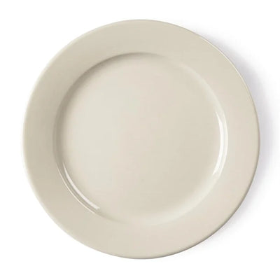 Light Gray Olympia Ivory Wide Rimmed Plates 250mm (Pack of 12)