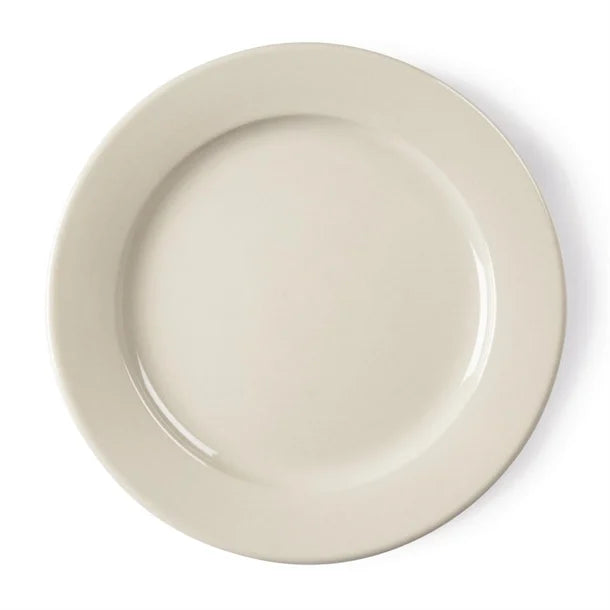 Light Gray Olympia Ivory Wide Rimmed Plates 250mm (Pack of 12)