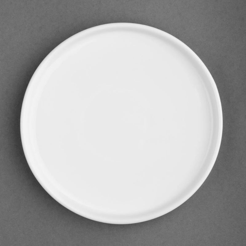 Lavender Olympia Whiteware Flat Round Plates 210mm (Pack of 6)