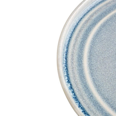 Gray Olympia Cavolo Ice Blue Flat Round Plate - 180mm (Box 6)