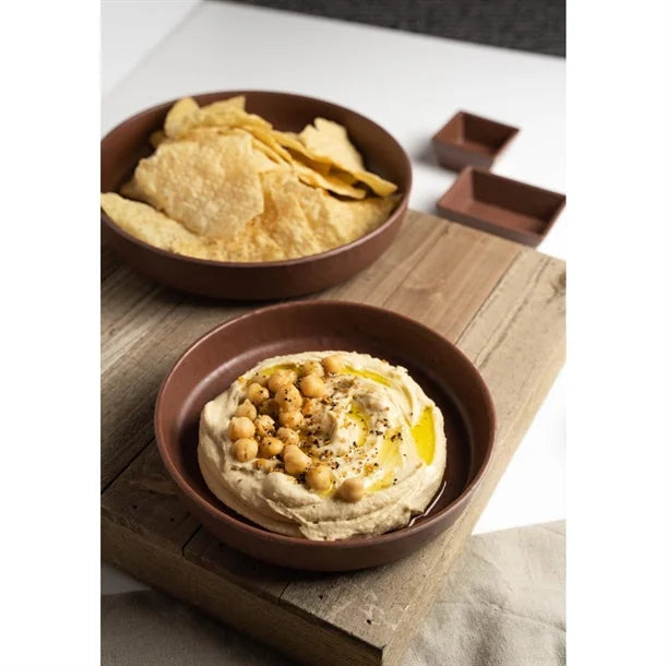 Tan Steelite Cali Redwood Stack Plate 159mm Dia 22mm H (Box 6)(Direct)