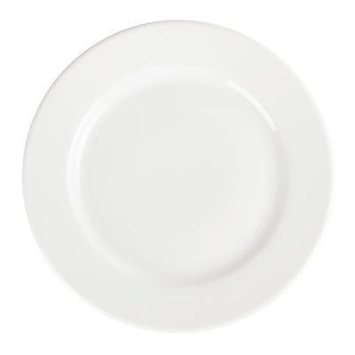 White Smoke Olympia Whiteware Wide Rimmed Plates 310mm (Pack of 6)