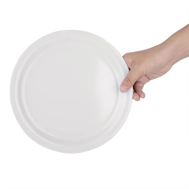 Light Gray Kristallon Melamine Narrow Rimmed Plates 229mm (Pack of 12)