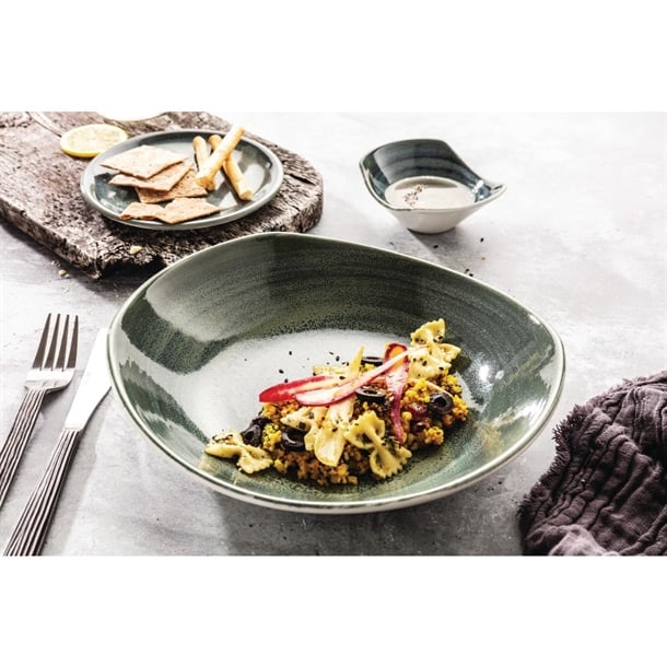 Dark Slate Gray Steelite Revolution Jade Plate Coupe 152mm (Pack of 12)