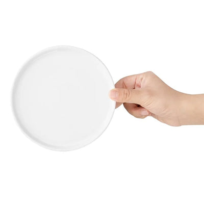 White Smoke Olympia Whiteware Flat Round Plates 150mm (Pack of 6)