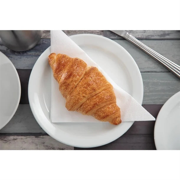 Gray Olympia Whiteware Narrow Rimmed Plates 180mm (Pack of 12)