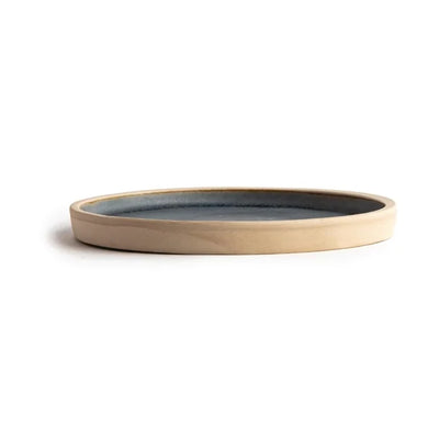 Rosy Brown Olympia Canvas Flat Round Plate Blue Granite 180mm (Pack of 6)