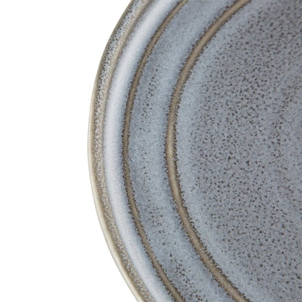 Light Slate Gray Olympia Cavolo Charcoal Dusk Flat Round Plate - 180mm (Box 6)