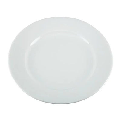 Light Gray Olympia Whiteware Wide Rimmed Plates 202mm (Pack of 12)