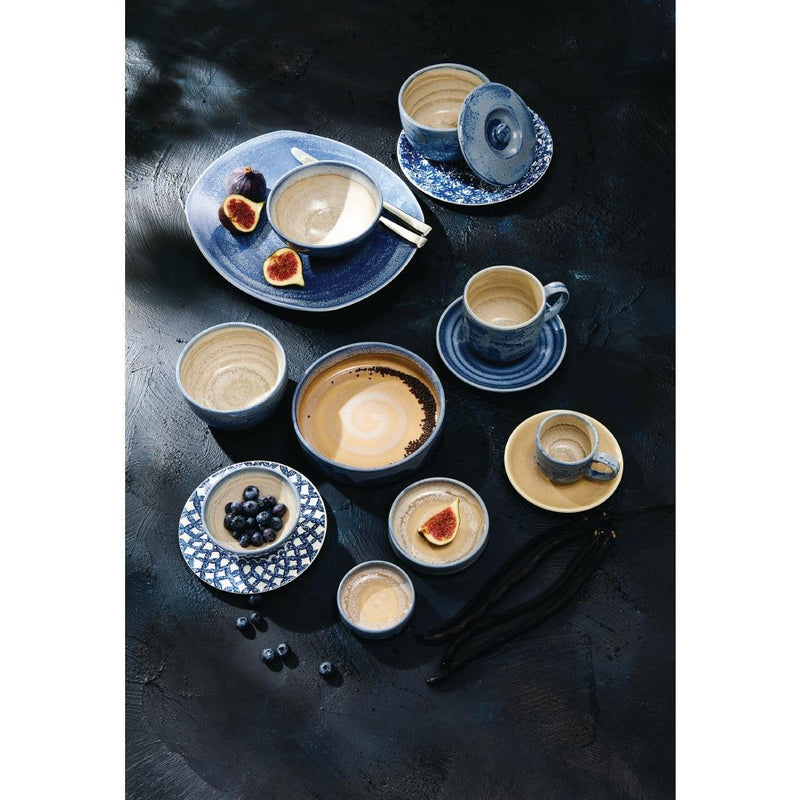 Gray Steelite Aurora Revolution Bluestone Round Stacking Trays 202mm (Pack of 12)