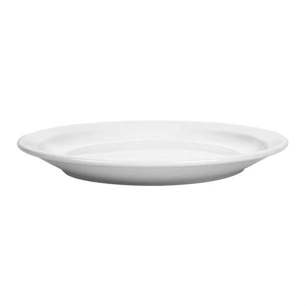 Lavender Olympia Whiteware Narrow Rimmed Plates 250mm (Pack of 12)