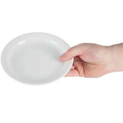 Light Gray Olympia Whiteware Narrow Rimmed Plates 180mm (Pack of 12)