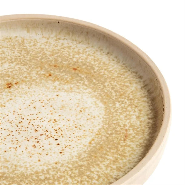 Tan Olympia Canvas Flat Round Plate Wheat 180mm (Pack of 6)