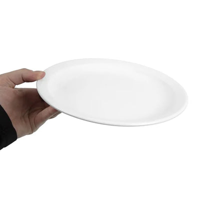 White Smoke Olympia Whiteware Narrow Rimmed Plates 250mm (Pack of 12)