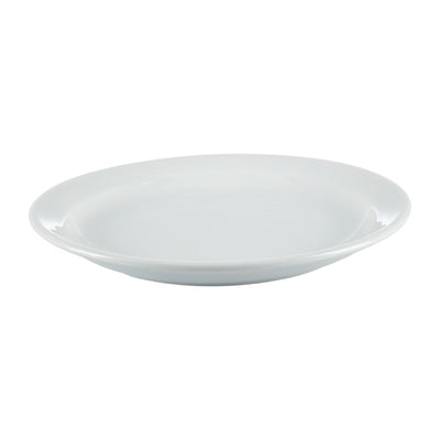 Light Gray Olympia Whiteware Narrow Rimmed Plates 180mm (Pack of 12)