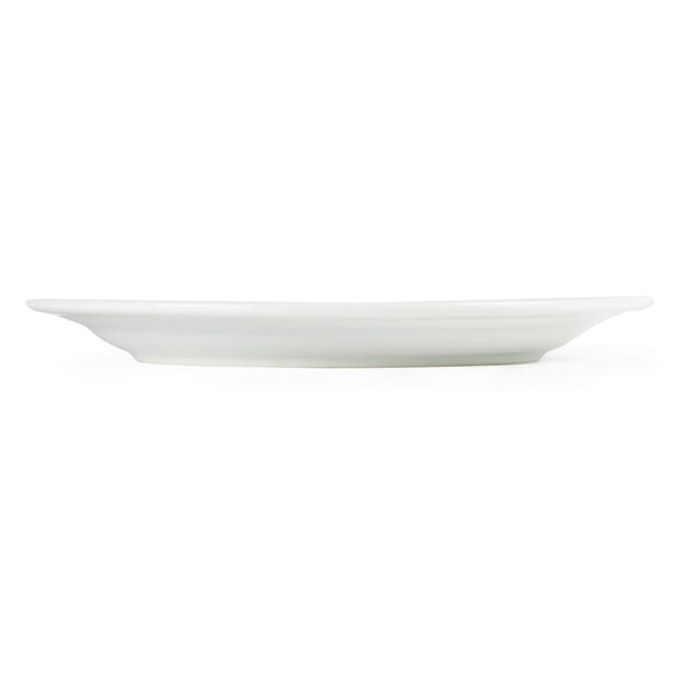 Light Gray Olympia Whiteware Wide Rimmed Plates 250mm (Pack of 12)