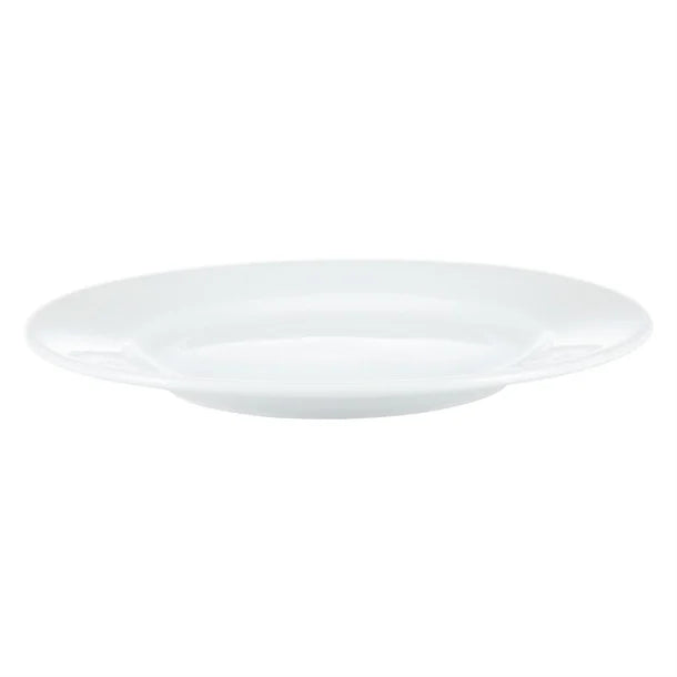 White Smoke Olympia Whiteware Wide Rimmed Plates 202mm (Pack of 12)