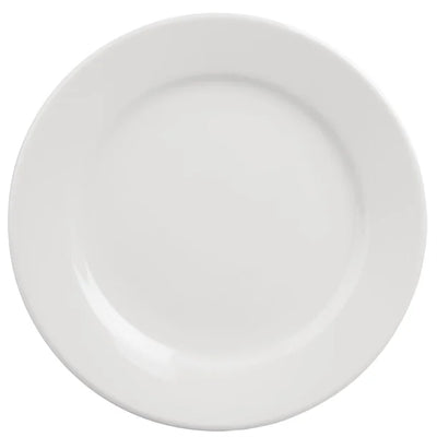 Light Gray Olympia Athena Wide Rimmed Plates 165mm White (Pack of 12)