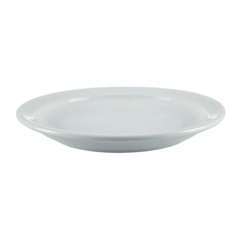 Light Gray Olympia Whiteware Narrow Rimmed Plates 150mm (Pack of 12)