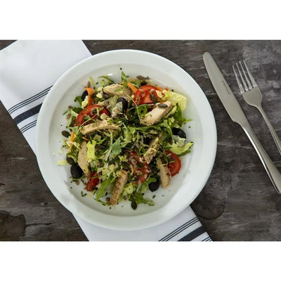 Dark Slate Gray Olympia Whiteware Narrow Rimmed Plates 250mm (Pack of 12)