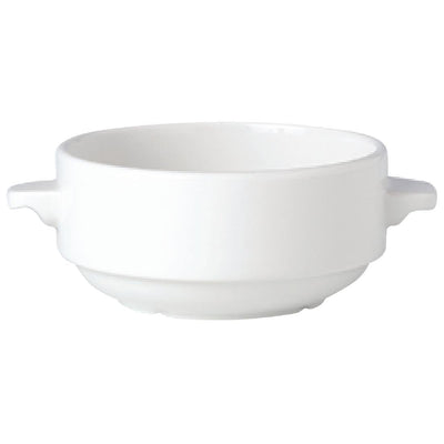 Lavender Steelite Simplicity White Lugged Stacking Soup Cups 285ml (Pack of 36)