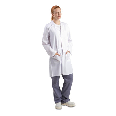 Light Gray Whites Unisex Lab Coat White