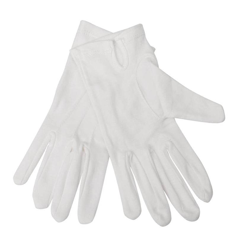Light Gray Mens Waiting Gloves White