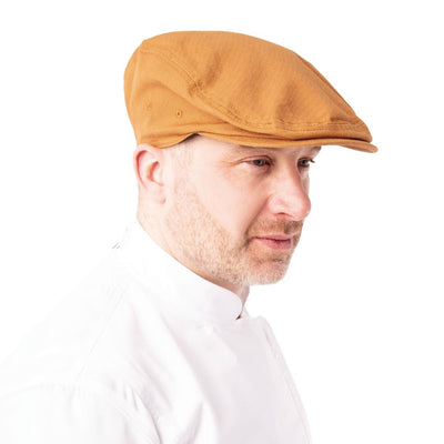 Misty Rose Chef Works Urban Rockford Pigment Dye Canvas Flat Cap Nutmeg