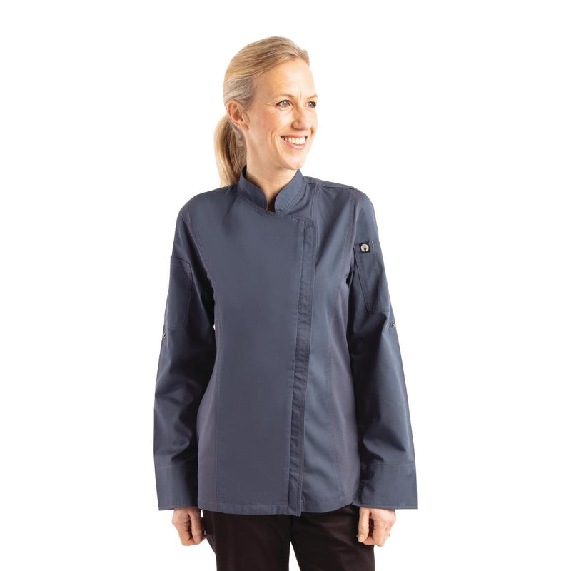 Dim Gray Chef Works Hartford Lightweight Zip Womens Jacket Blue
